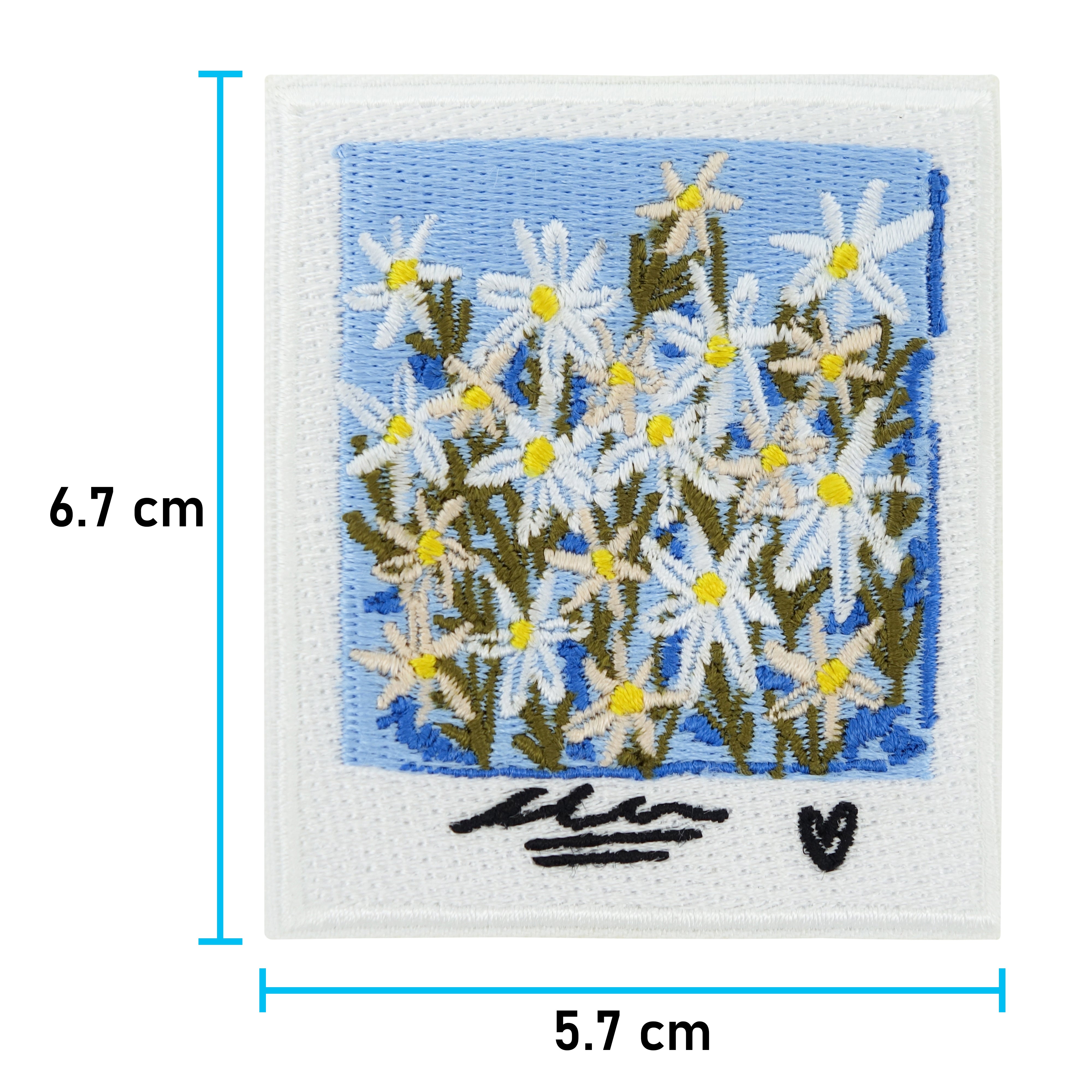 Blumen Foto Patch mit der Maße: 6,7 x 5,7 cm