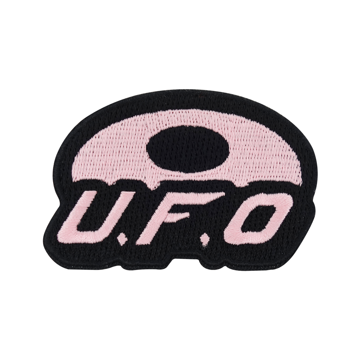 UFO Y2K Schriftzug Patch | Alien Space Aufnäher | Pinker Retro Flicken