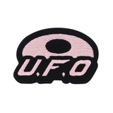 UFO Y2K Schriftzug Patch | Alien Space Aufnäher | Pinker Retro Flicken