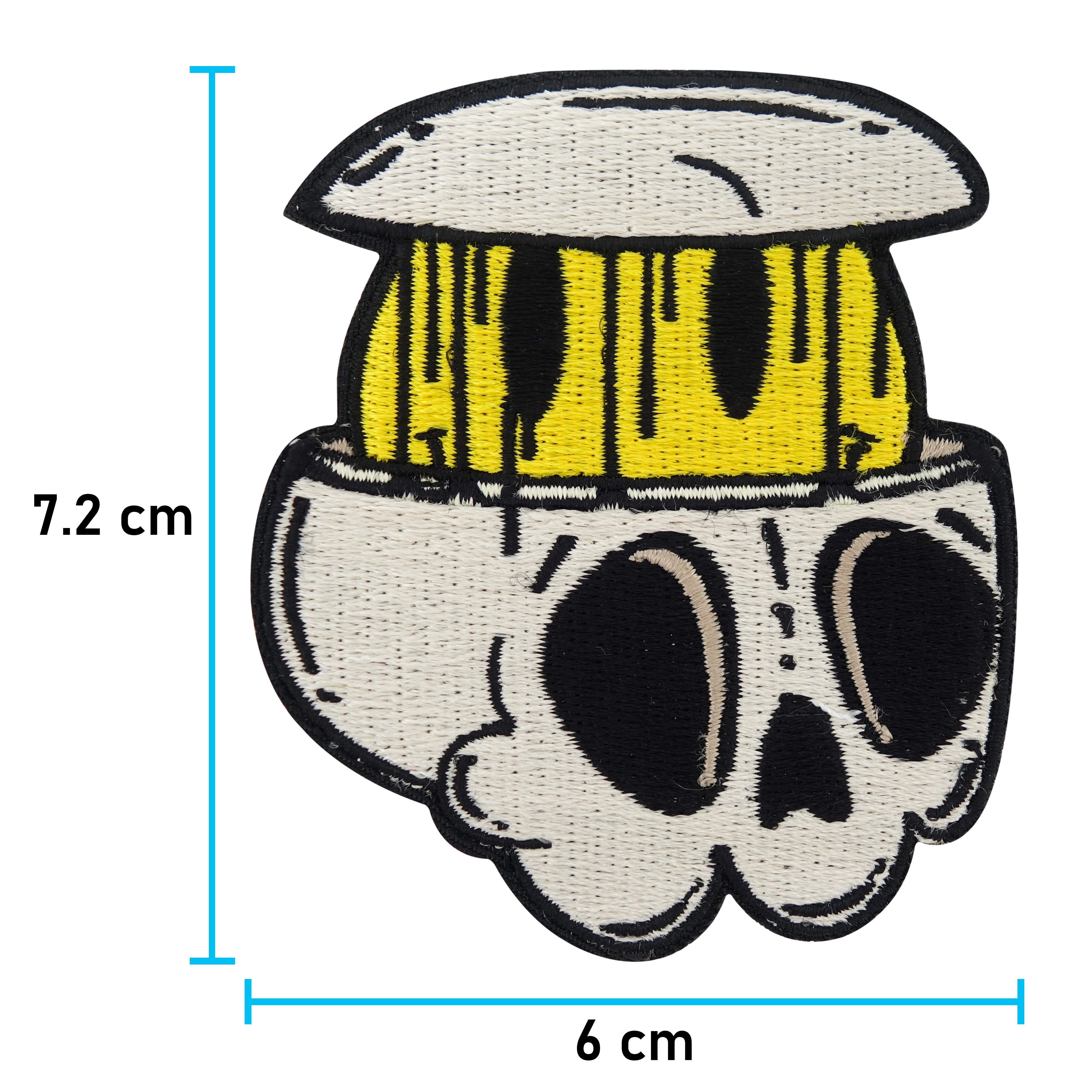 Totenschädel Patch mit der Maße: 7,2 x 6 cm