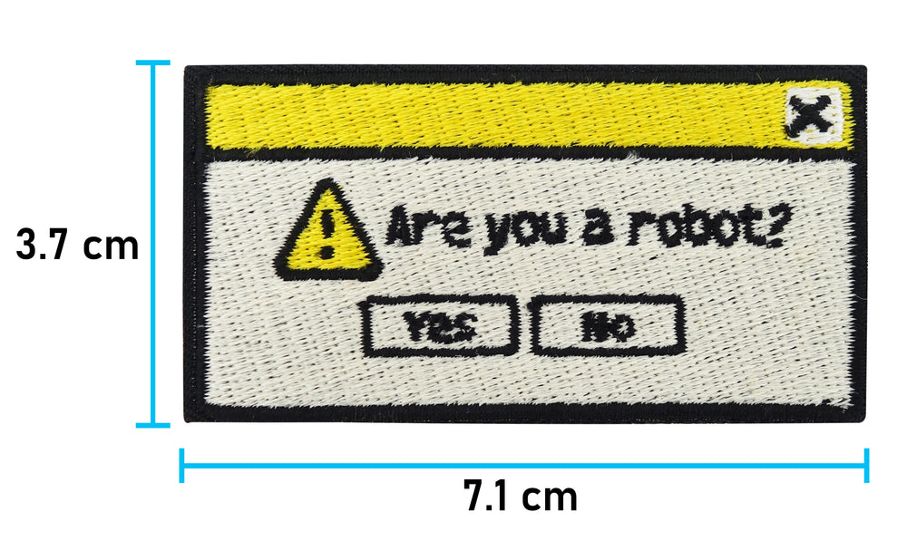 Are you a robot? Patch mit der Maße: 3,7 x 7,1 cm
