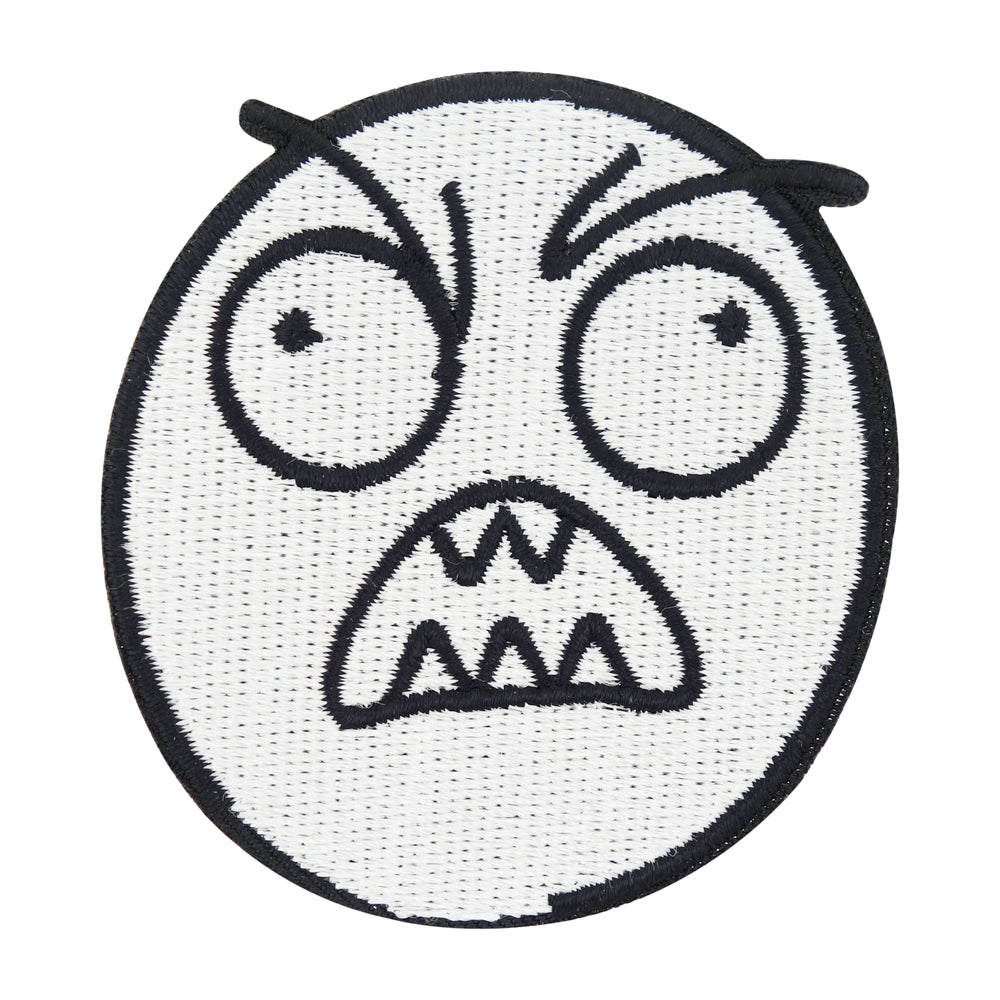 Weißer Grimasse Meme Patch