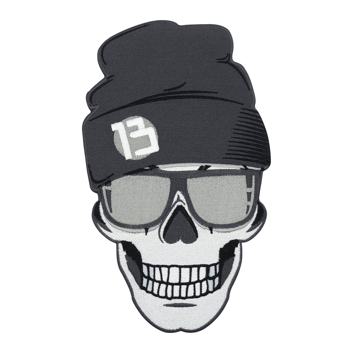 Großer Totenkopf mit Mütze Rückenpatch zum Aufbügeln | Motorrad Kutten Patches, Biker Bügelpatch, Totenschädel Rückenaufnäher, Aufnäher für Männer, Finally Home