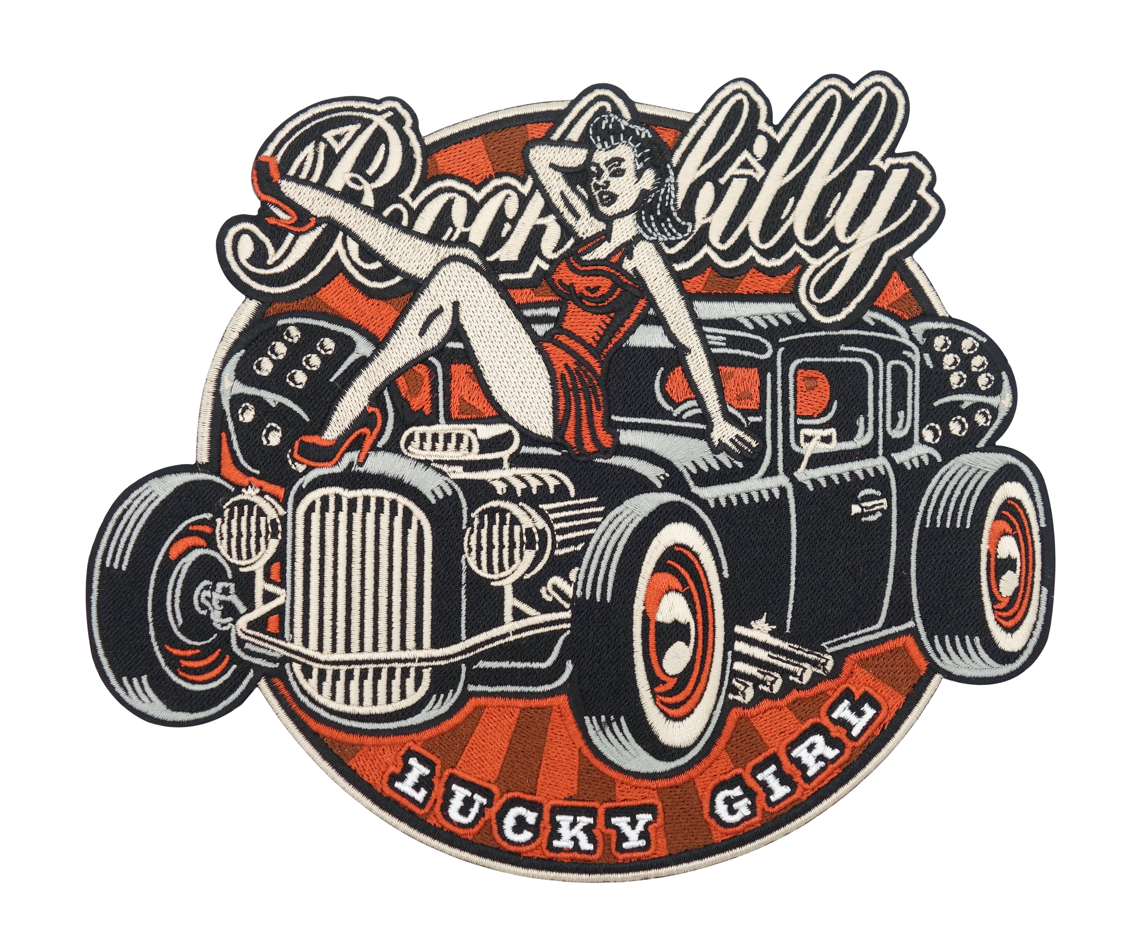 Großer Oldtimer Retro Rockabilly Rückenpatch zum Aufbügeln | 80er Motorrad Kutten Patches, Sexy Biker Bügelpatch, Vintage Rückenaufnäher, Große Aufnäher für Männer, Finally Home