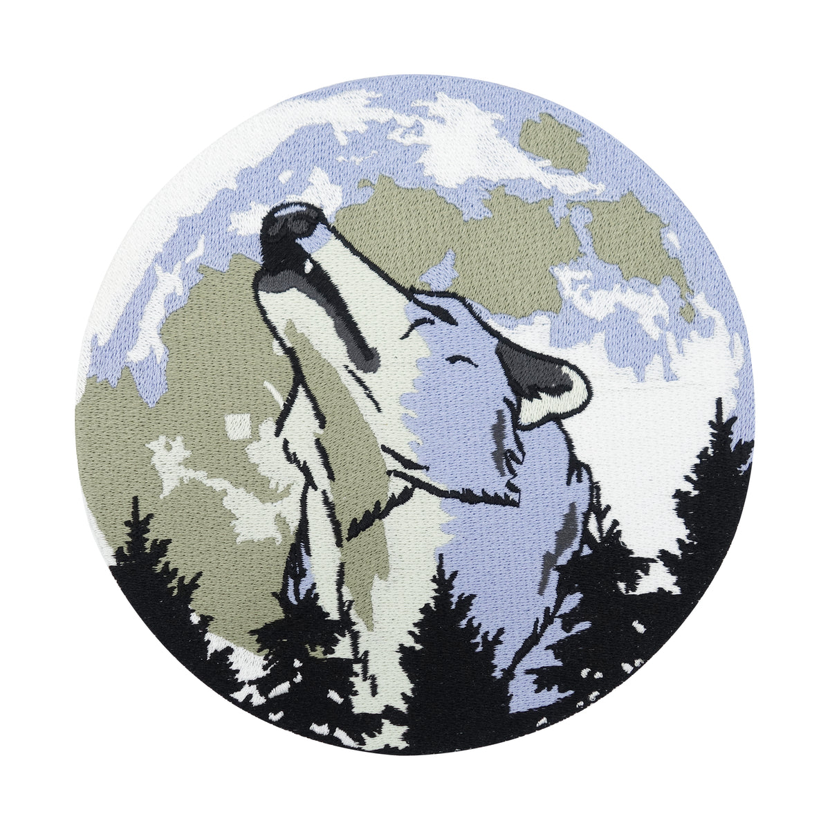 Großer Wolfs Mond Rückenpatch zum Aufbügeln | Motorrad Kutten Patches, Wolf Biker Bügelpatch, Moon Rückenaufnäher, Große Aufnäher für Männer, Finally Home