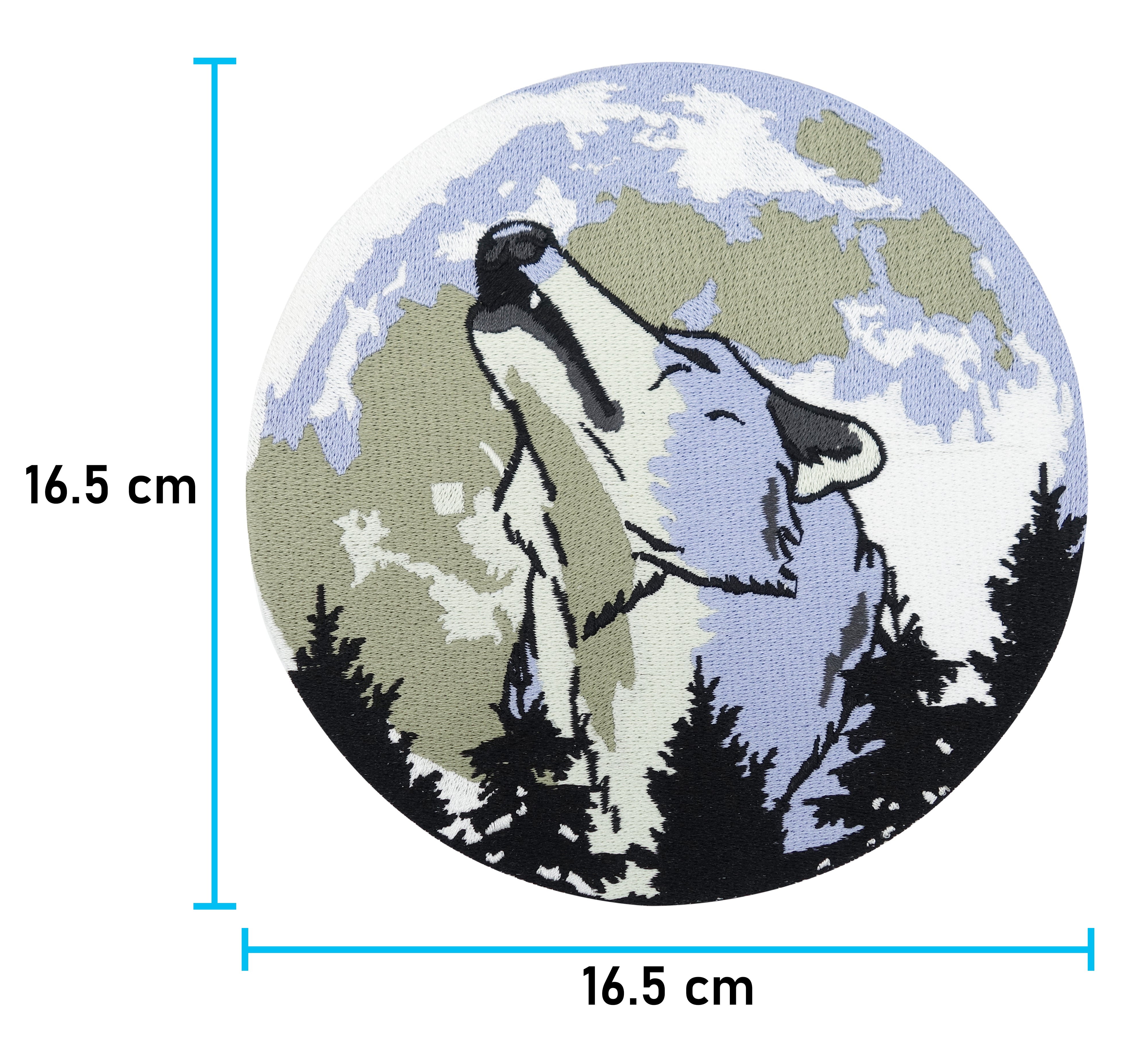 Großer Wolfs Mond Rückenpatch zum Aufbügeln | Motorrad Kutten Patches, Wolf Biker Bügelpatch, Moon Rückenaufnäher, Große Aufnäher für Männer, Finally Home