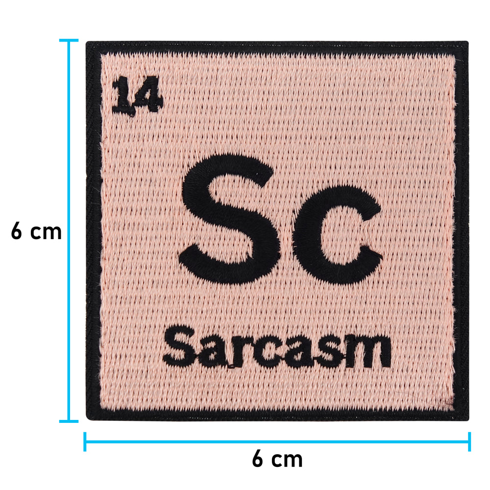 Sarcasm Patch mit der Maße: 6 x 6 cm