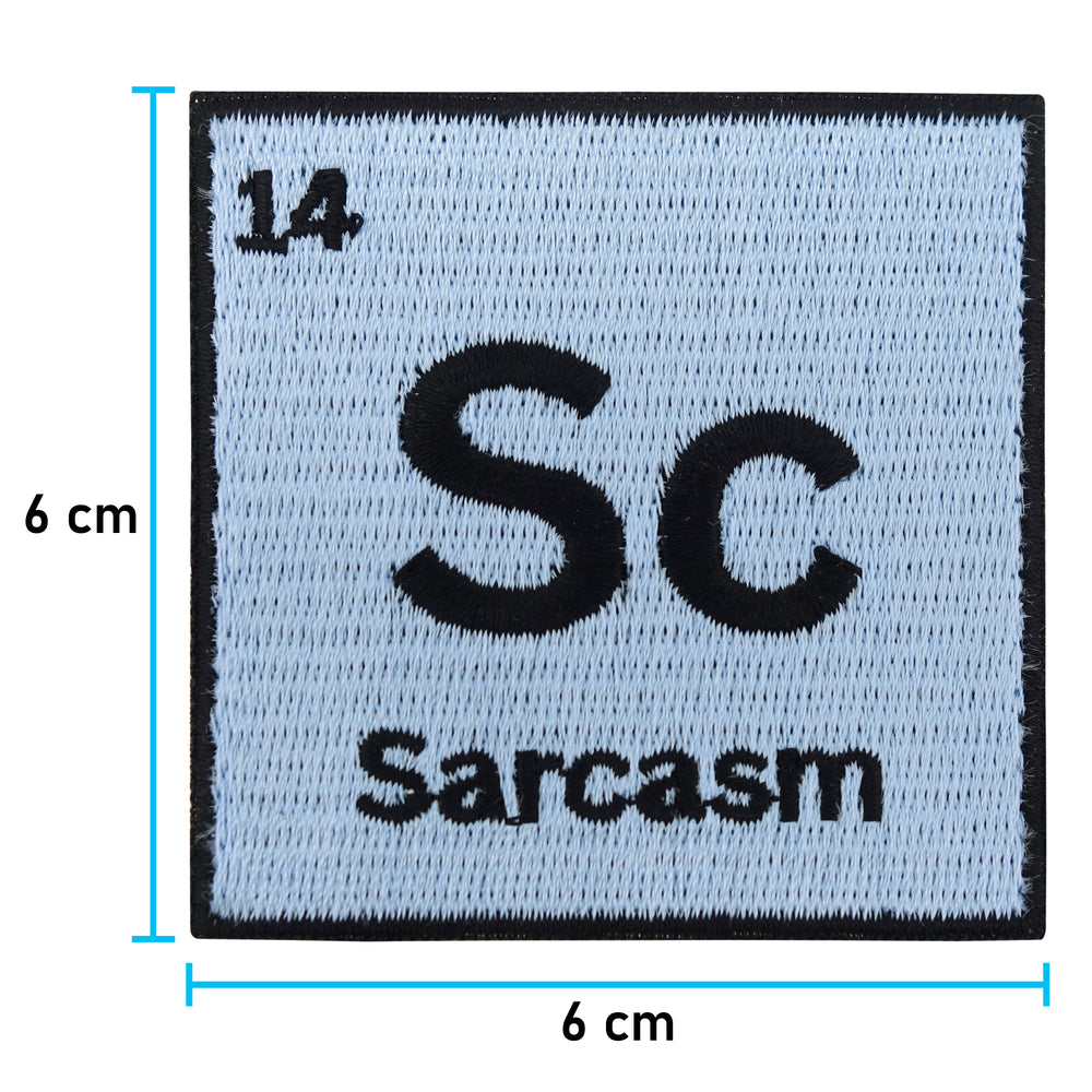 Sarcasm Patch mit der Maße: 6 x 6 cm