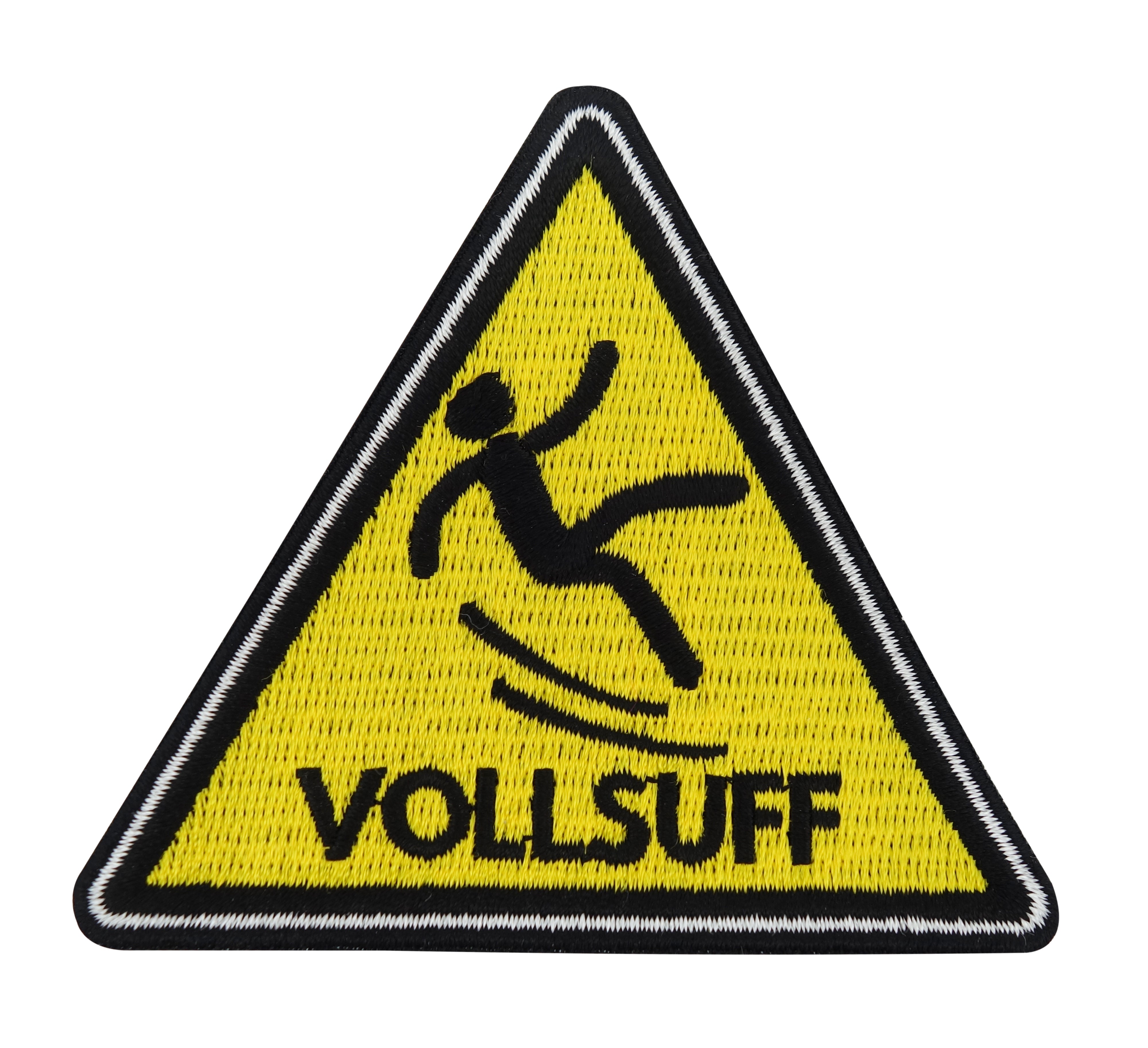 Gelber Vollsuff Warndreieck Patch