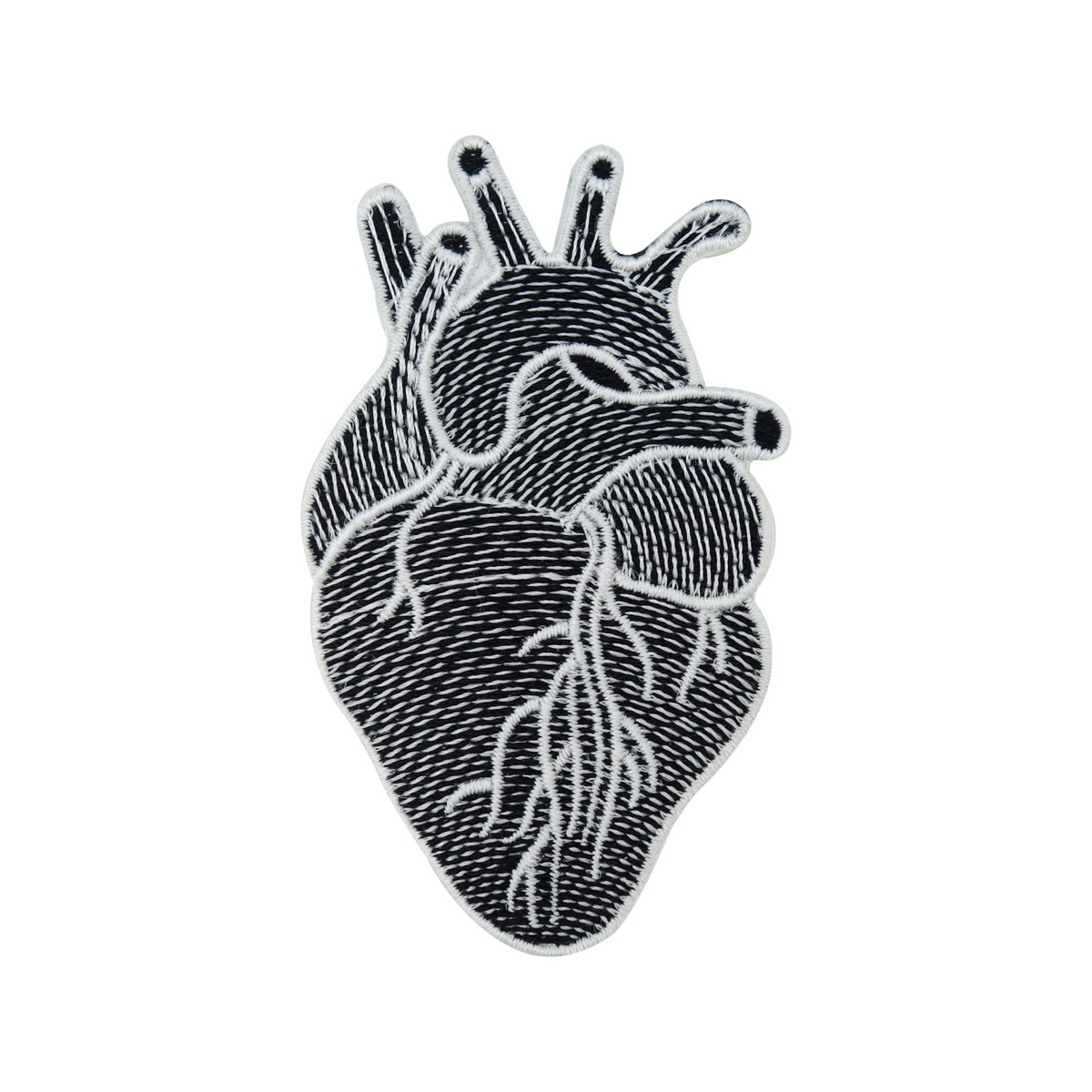 Anatomisches Herz in schwarz weiß Bügelbild Patches zum Aufbügeln | Patch, Aufbügelmotive Finally Home