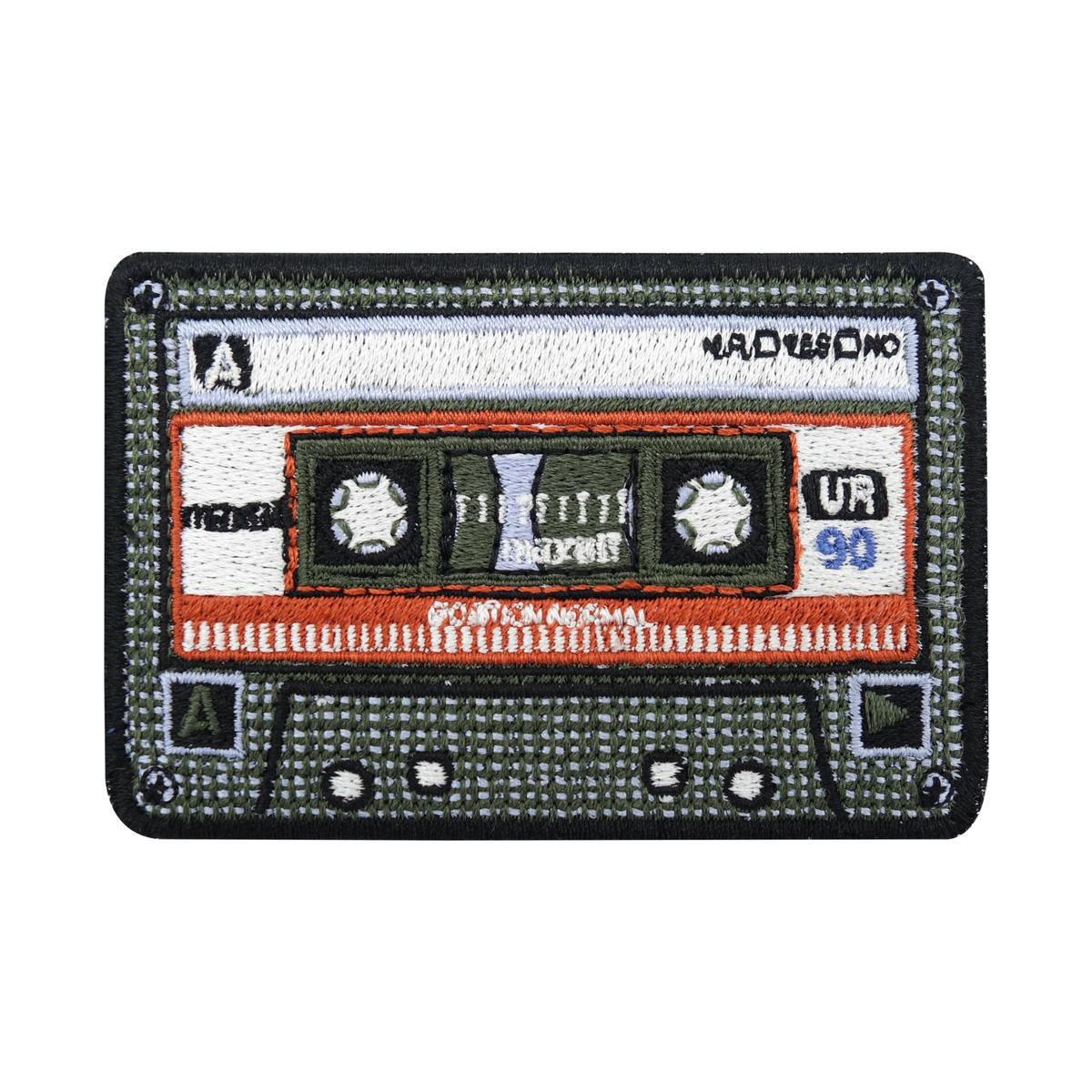 Klett Patch - Rote 80er Kassette | Retro Klett Patches, Vintage Aufnäher, Old School Klettpatches, Badge, Rock Musik Klettpatch, Finally Home