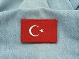 Türkei Flagge Patch auf einer blauen Jeans