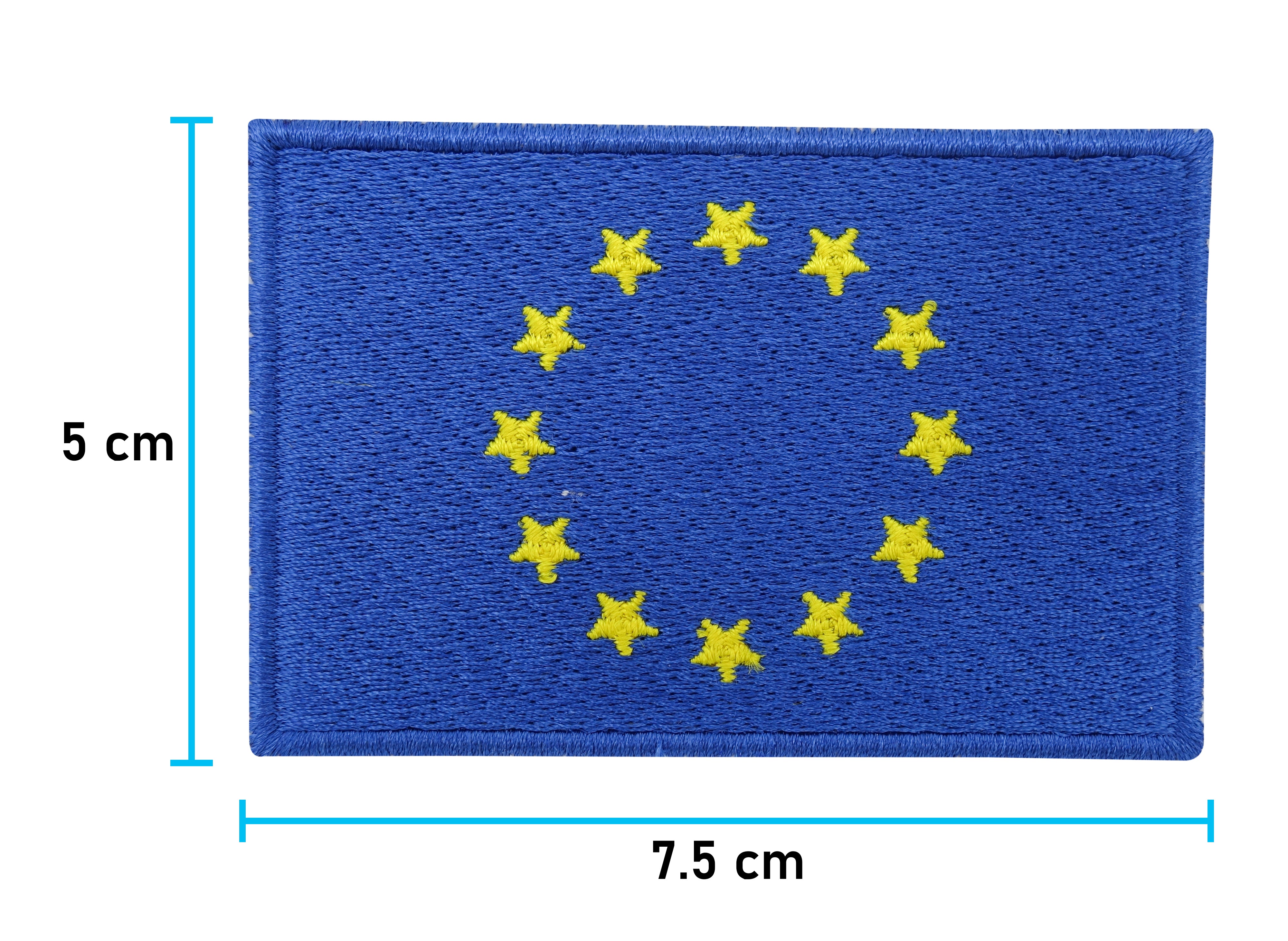 Europa Flagge Patch mit der Maße: 5 x 7,5 cm 
