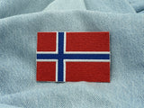 Norwegen Flagge Patch auf hellblauer Jeans