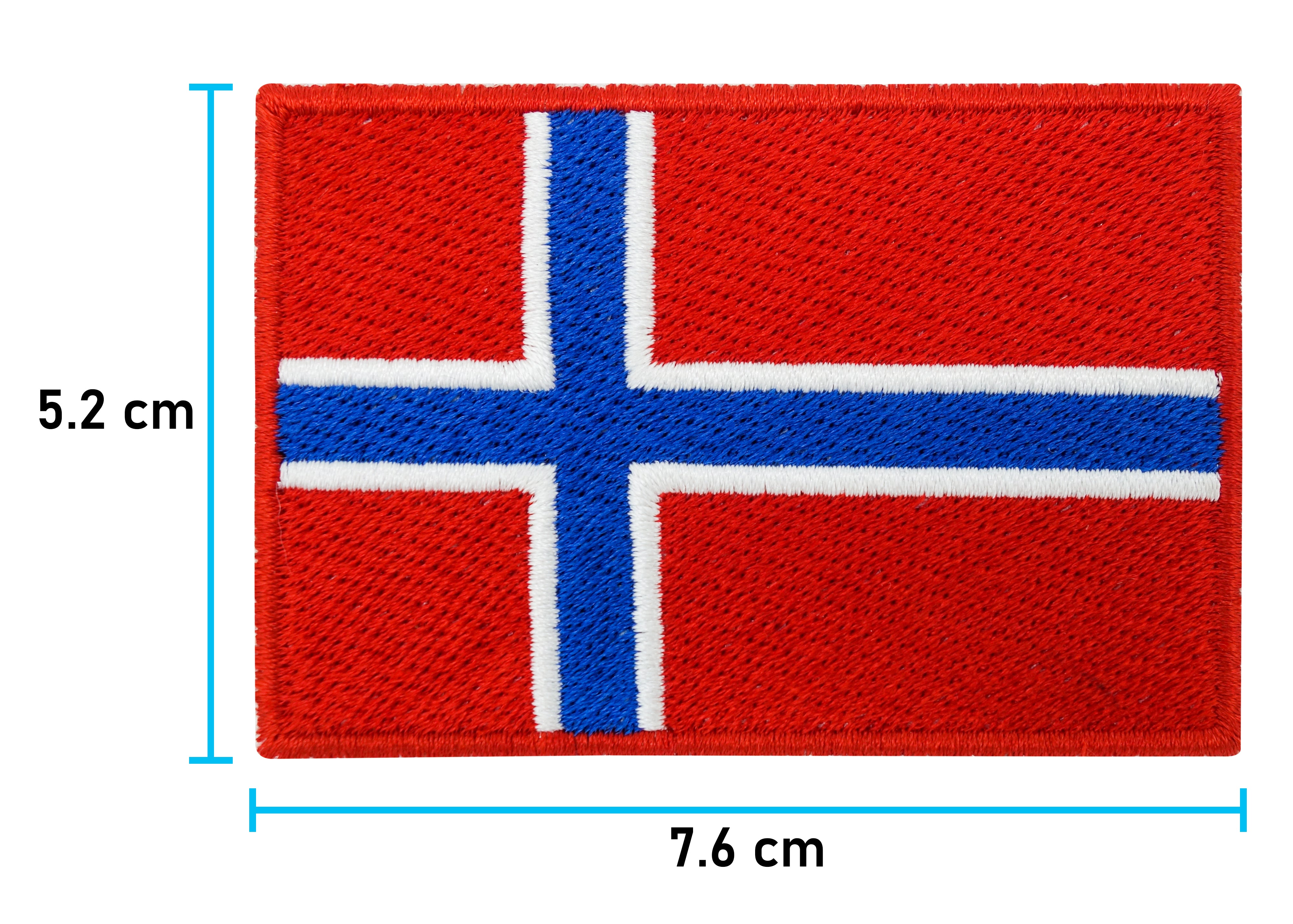Norwegen Klettpatch mit der Maße: 5,2 x 7,6 cm