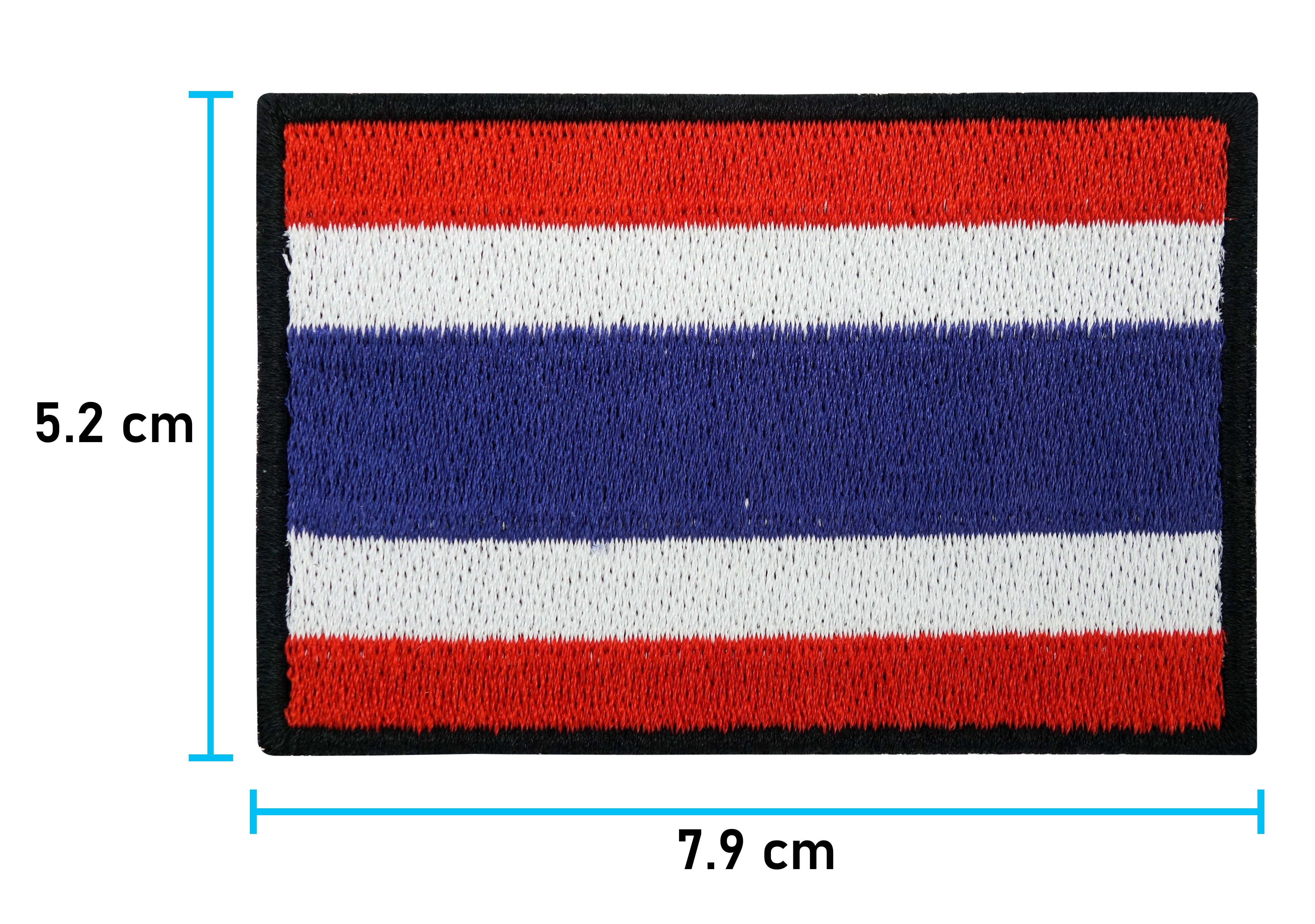 Thailand Klettpatch mit der Maße: 5,2 x 7,9 cm