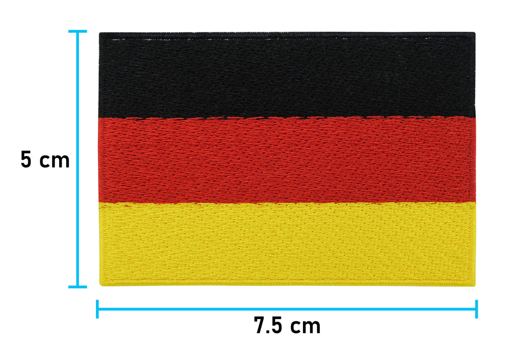Deutschland Flaggen Patch mit der Maße: 5 x 7,5 cm 