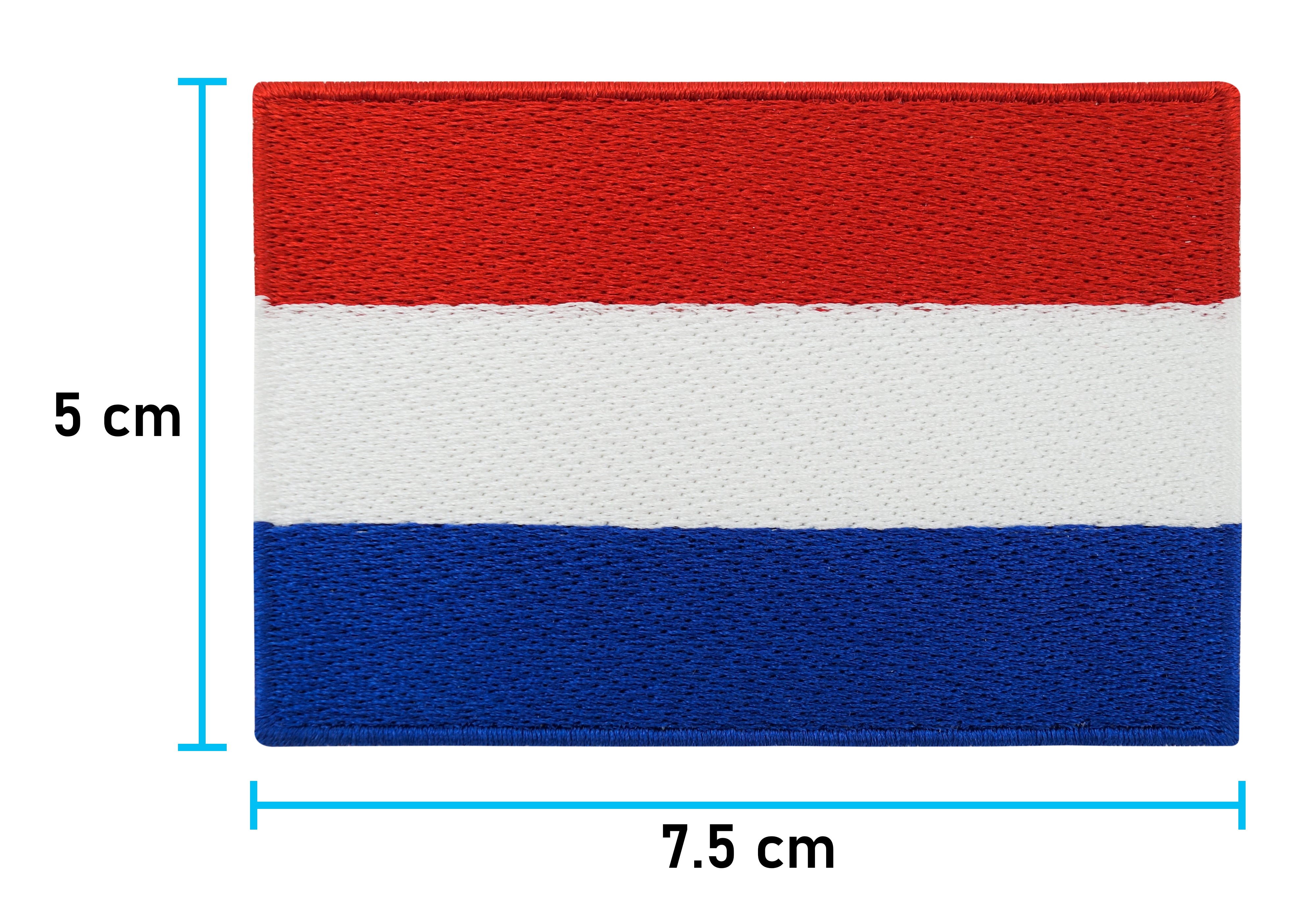 Niederlande Flagge Patch mit der Maße: 5 x 7,5 cm