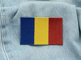 Rumänien Patch auf hellblauer Jeans