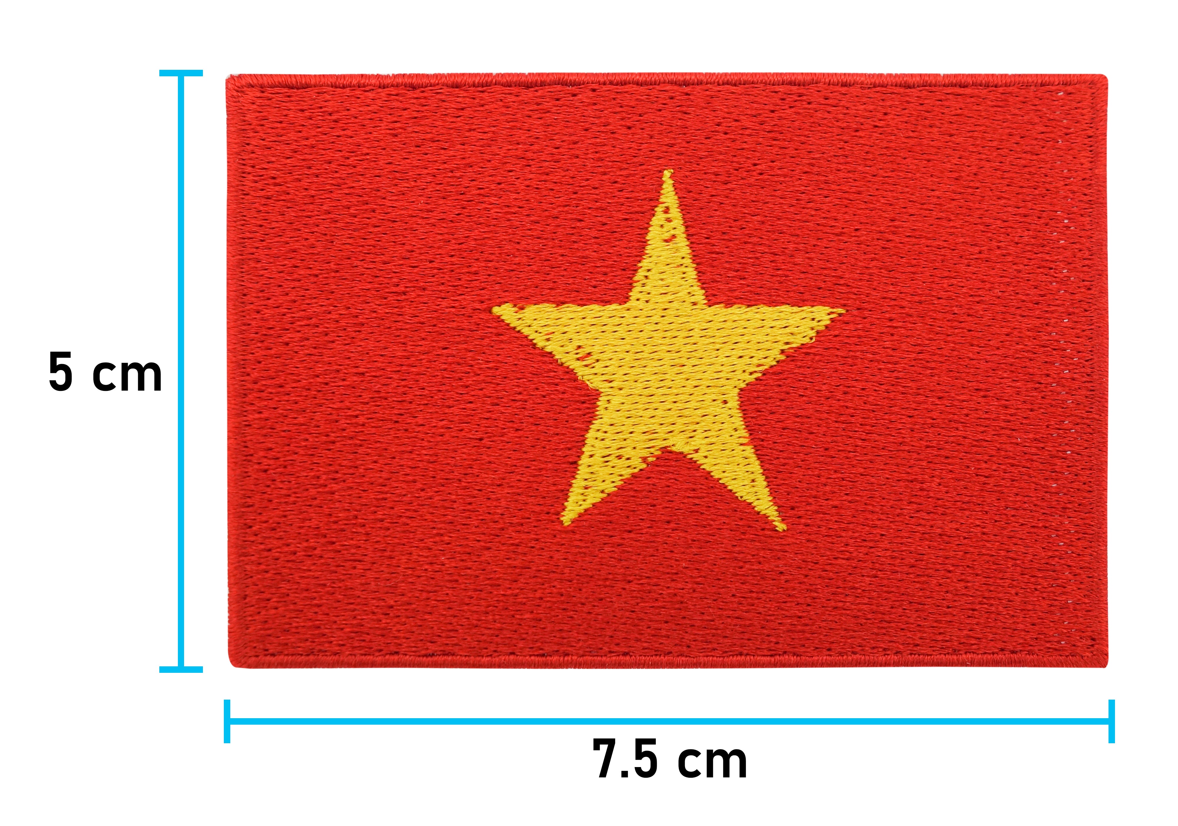 Vietnam Patch mit der Maße: 5 x 7,5 cm