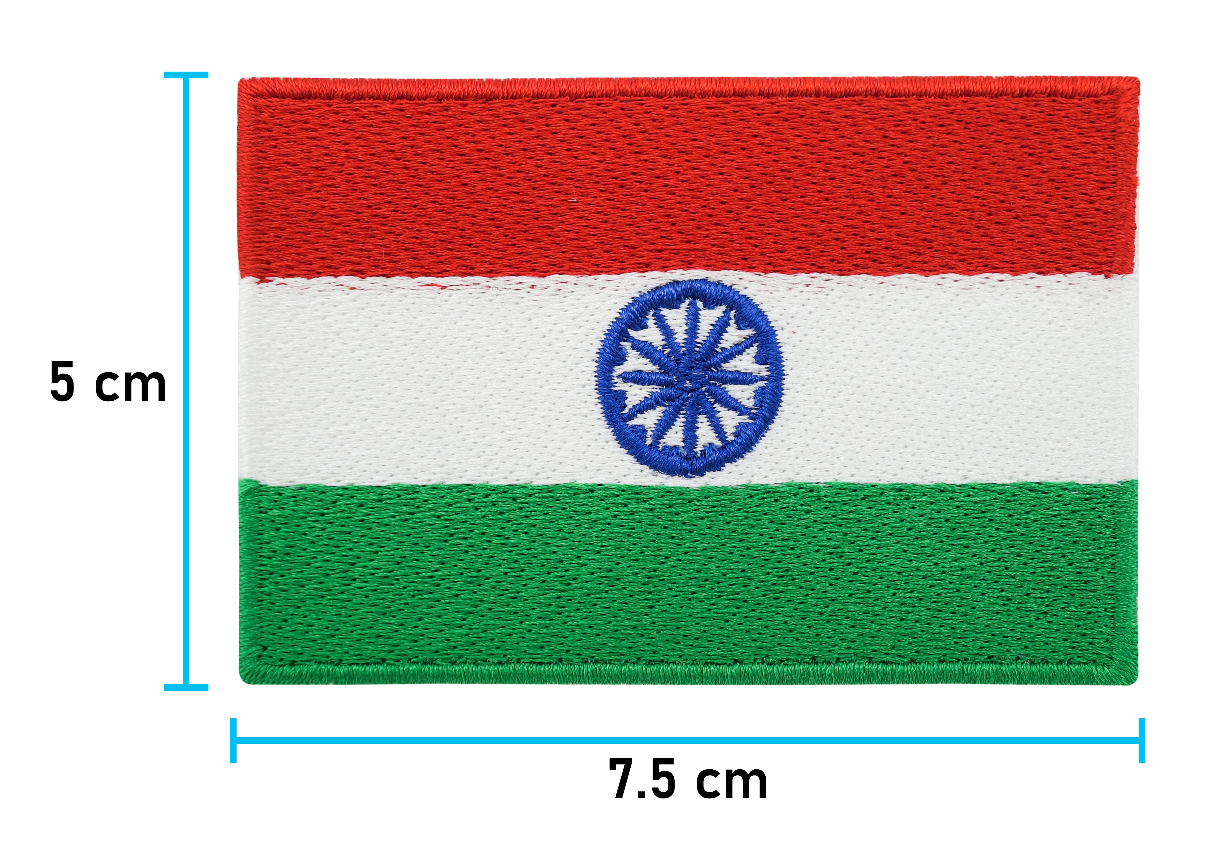 Indien Patch mit der Maße: 5 x 7,5 cm