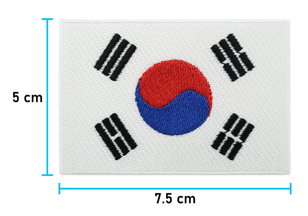 Südkorea Patch mit der Maße: 5 x 7,5 cm