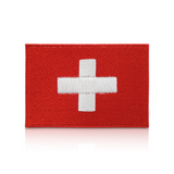 Schweiz Flagge Patch | Militär Fahne Bügelflicken | Switzerland Flag