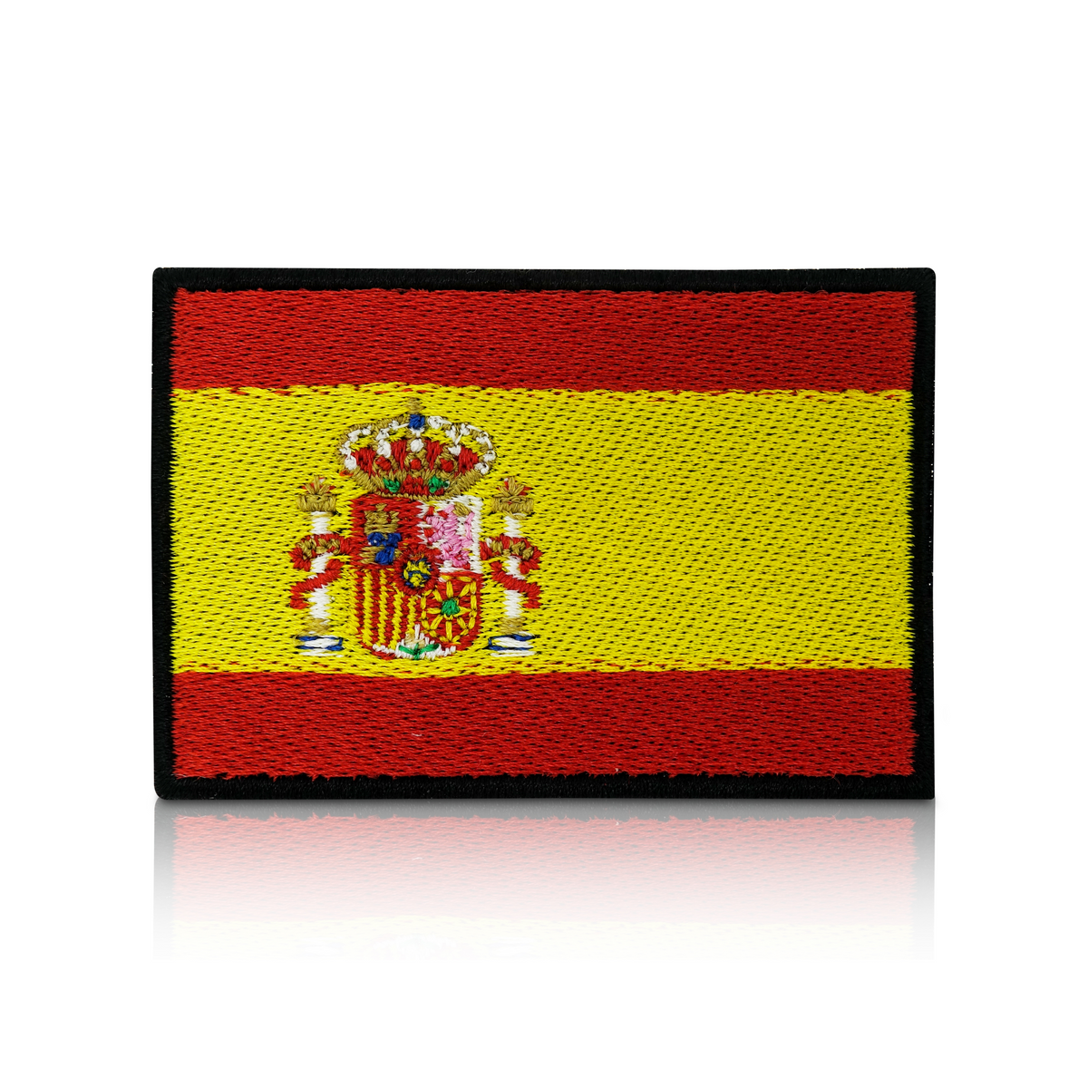 Spanien Flagge Patch mit Klett Rückseite | Spanische Fahne Klettpatch