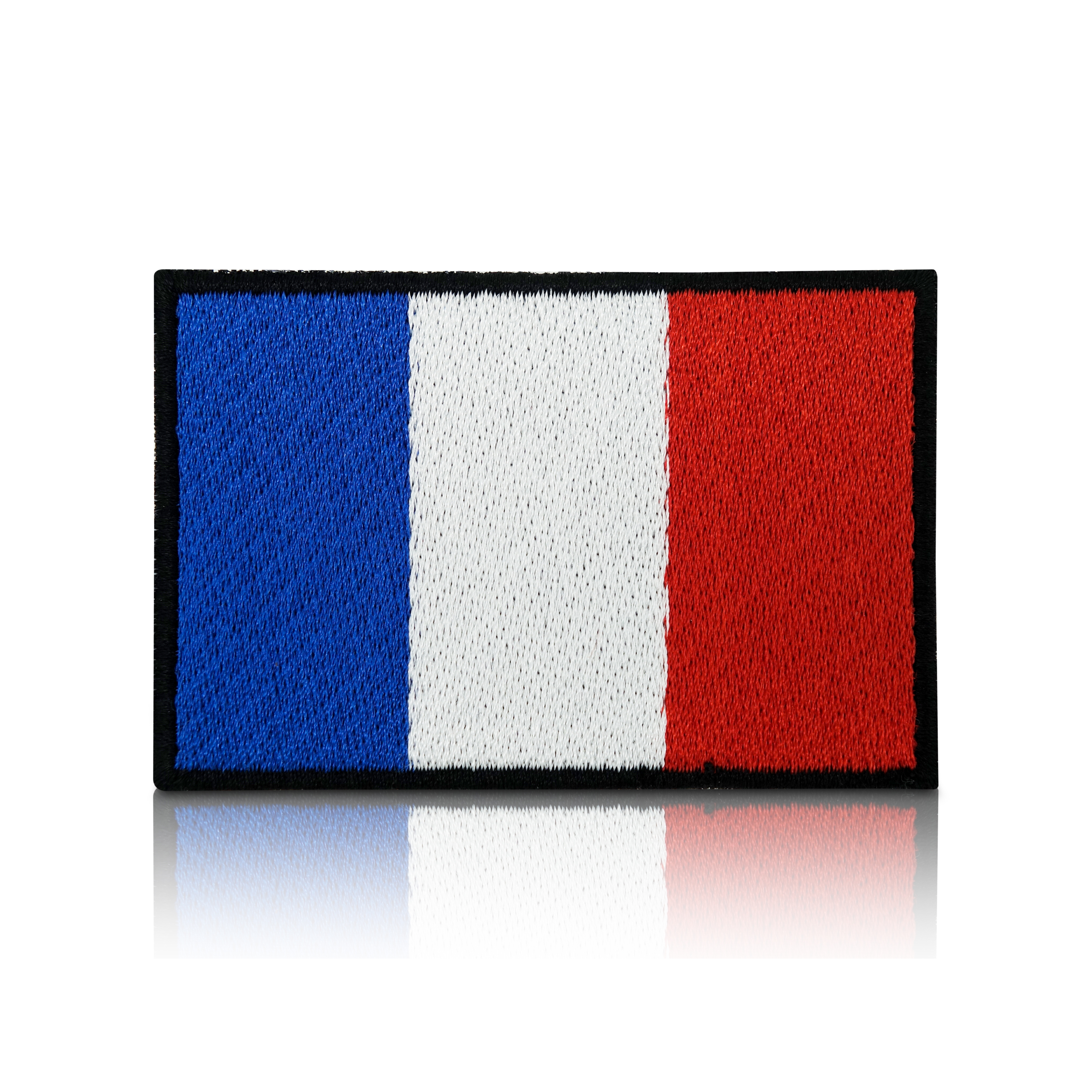 Frankreich Flagge Patch mit Klett Rückseite | France Fahne Klettpatch