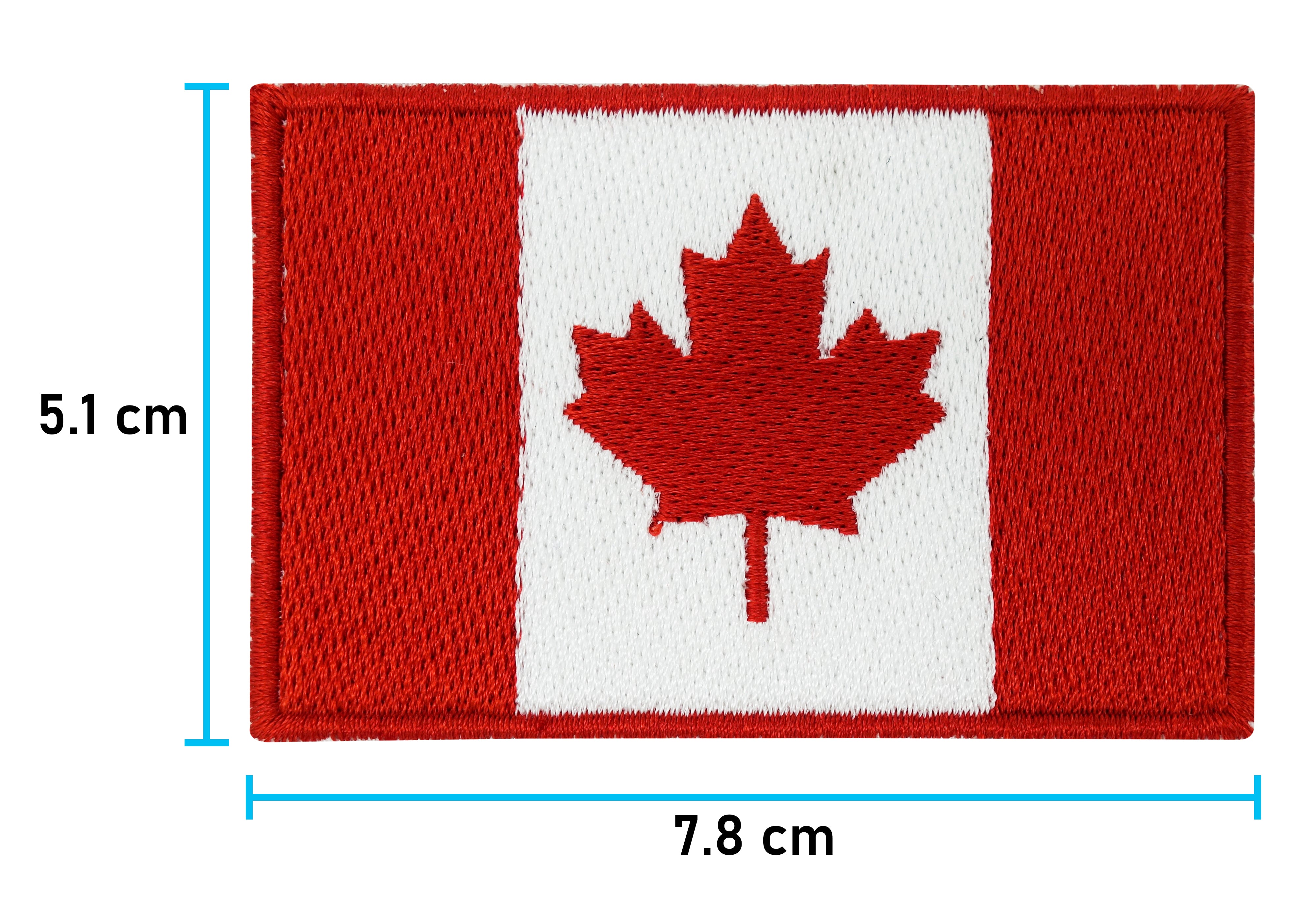 Kanada Flagge Klettpatch mit der Maße: 5,1 x 7,8 cm