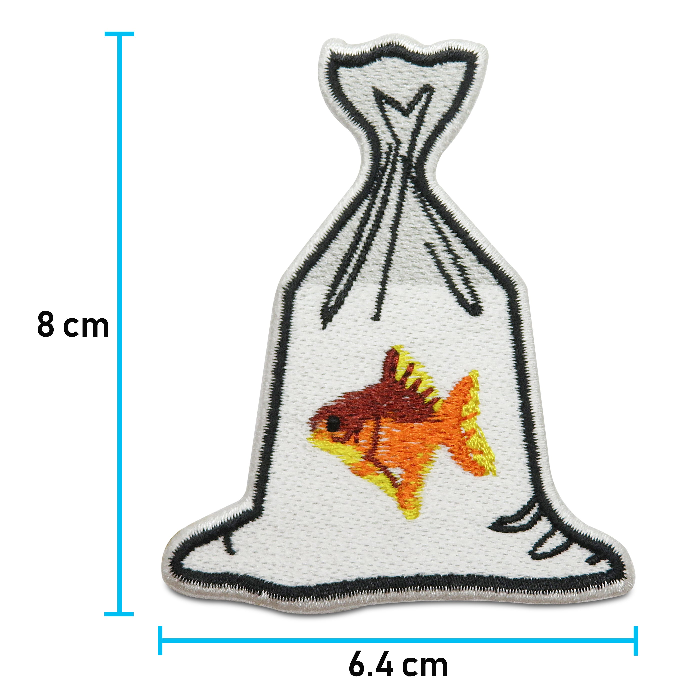Fische-Dorsch-Koi-Nemo-Dori-Tüte-Welle-Aquarium-Flicken-Bügelflicken-Bügelbild-Bügelpatch