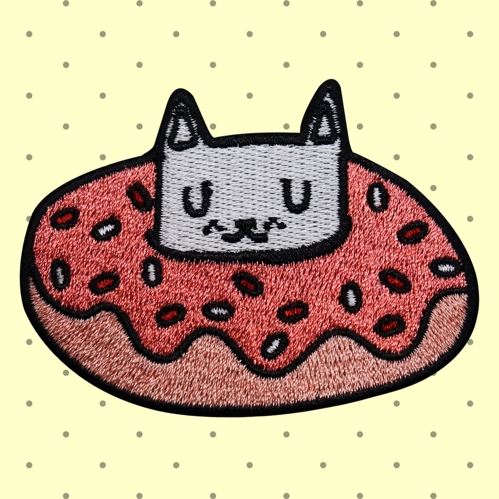 Essen-Cake-Muffin-Kuchen-Cupcake-McDonalds-Cat-Pfoten-Flicken-Bügelflicken-Aufbügler-Bügelbild-Bügelpatch
