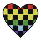 Flicken-Bügelflicken-Aufbügler-Bügelbild-Bügelpatch-Jeansjacke-Gay-Bi-Pride-Lesbian-Flag-Flagge-Homo-CSD-Rainbow-Herzen-Heart