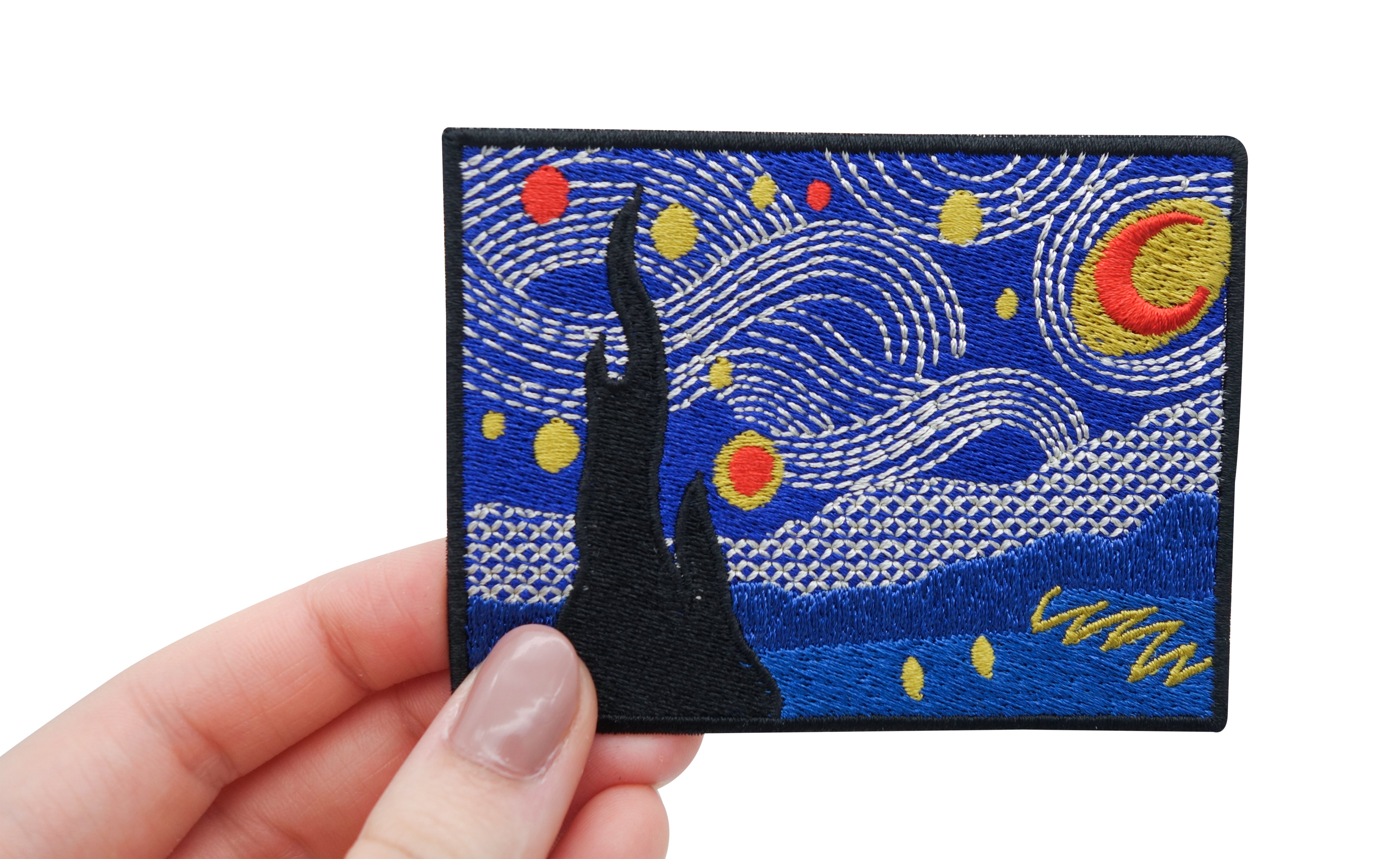 Kunst-Selbstbildnis-Picasso-Banksy-da-vinci-Baum-Wandern-Berge-Nacht-Sterne-Vintage-Retro-Flicken-Bügelflicken-Aufbügler-Bügelpatch