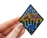 Camping in the mountains patch for ironing camping forest patches 