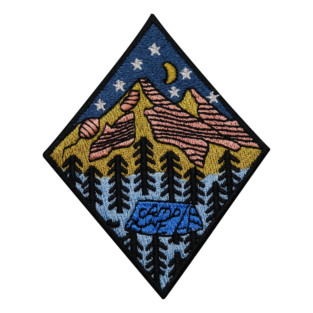 Camping in the mountains patch for ironing camping forest patches 