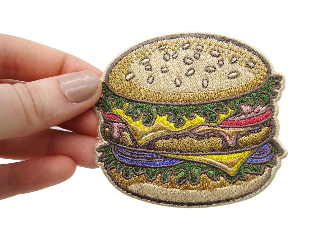Flicken-Bügelflicken-Aufbügler-Bügelbild-Bügelpatch-Jeansjacke-Mc-Donalds-Burger-King-Fast-Food-Essen-Pommes
