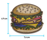 Flicken-Bügelflicken-Aufbügler-Bügelbild-Bügelpatch-Jeansjacke-Mc-Donalds-Burger-King-Fast-Food-Essen-Pommes