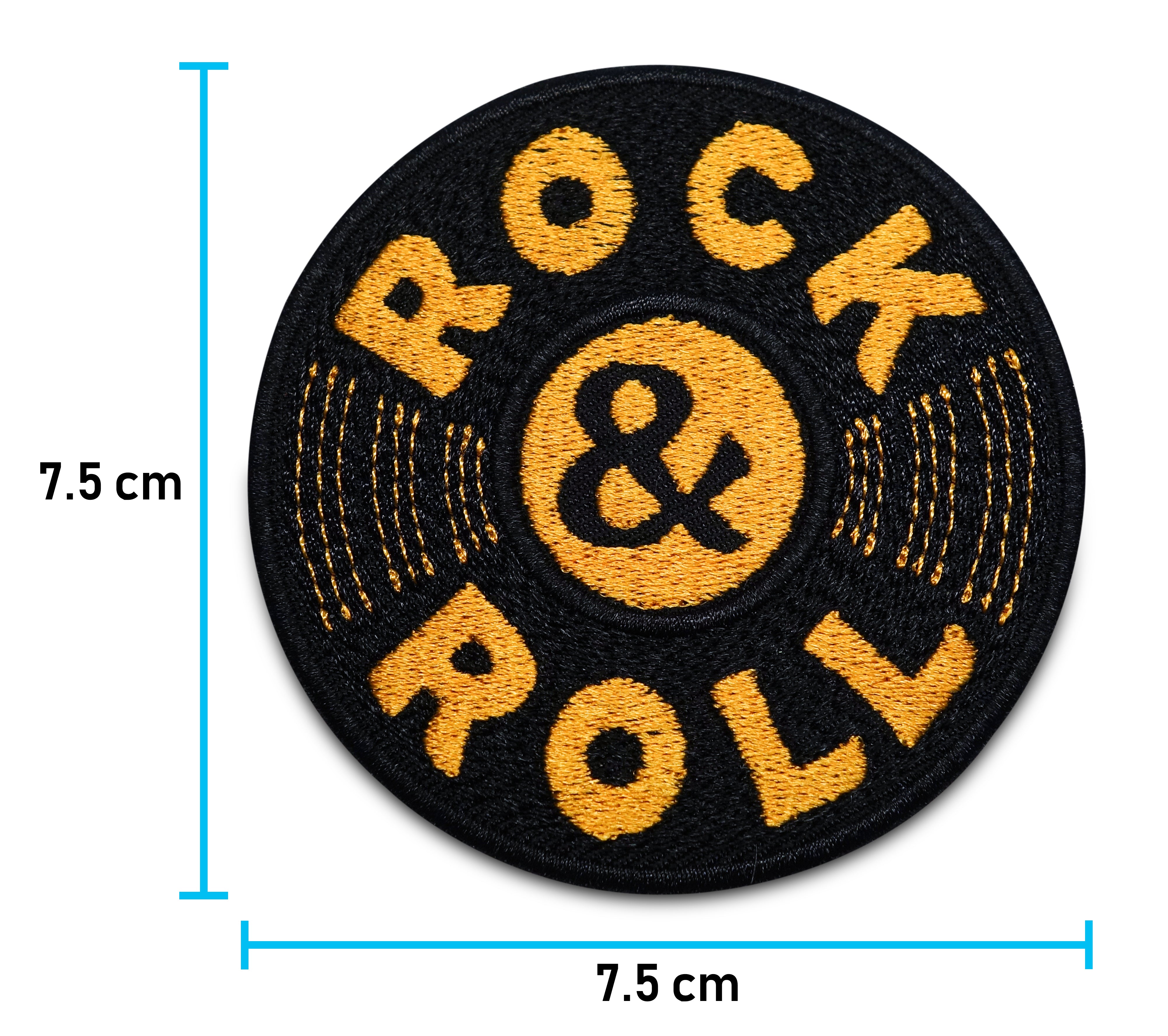 Flicken-Bügelflicken-Aufbügler-Bügelbild-Bügelpatch-Jeansjacke-Heavy-Metal-Rocker-Acdc-Merch-Hard-Rock-Metal-Hand