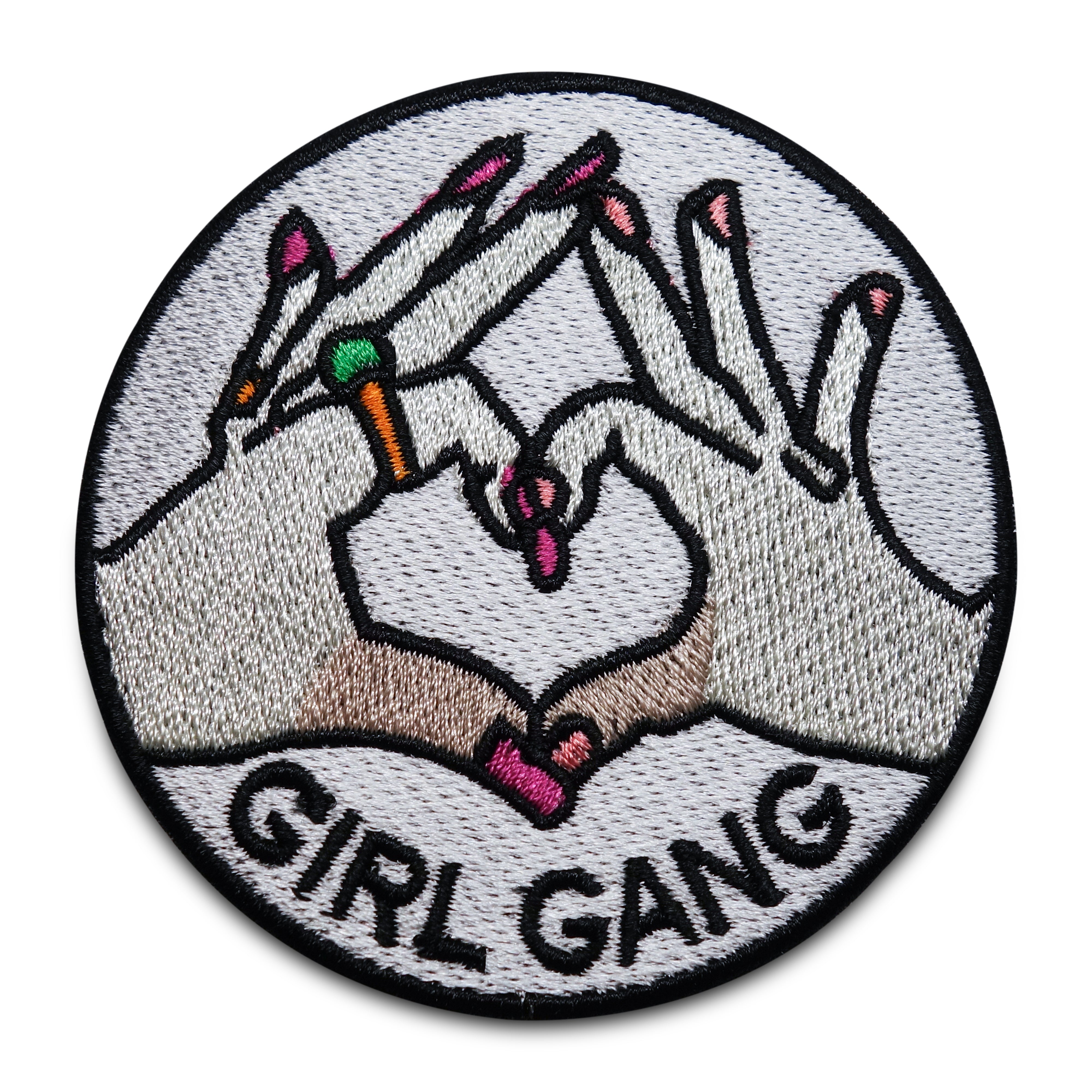 Bügelflicken-Aufbügler-Bügelbild-Bügelpatch-Jeansjacke-GRL-PWR-Feminism-Feminismus-Herzen-Frauen-Mädchen