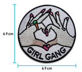 Bügelflicken-Aufbügler-Bügelbild-Bügelpatch-Jeansjacke-GRL-PWR-Feminism-Feminismus-Herzen-Frauen-Mädchen