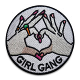 Bügelflicken-Aufbügler-Bügelbild-Bügelpatch-Jeansjacke-GRL-PWR-Feminism-Feminismus-Herzen-Frauen-Mädchen