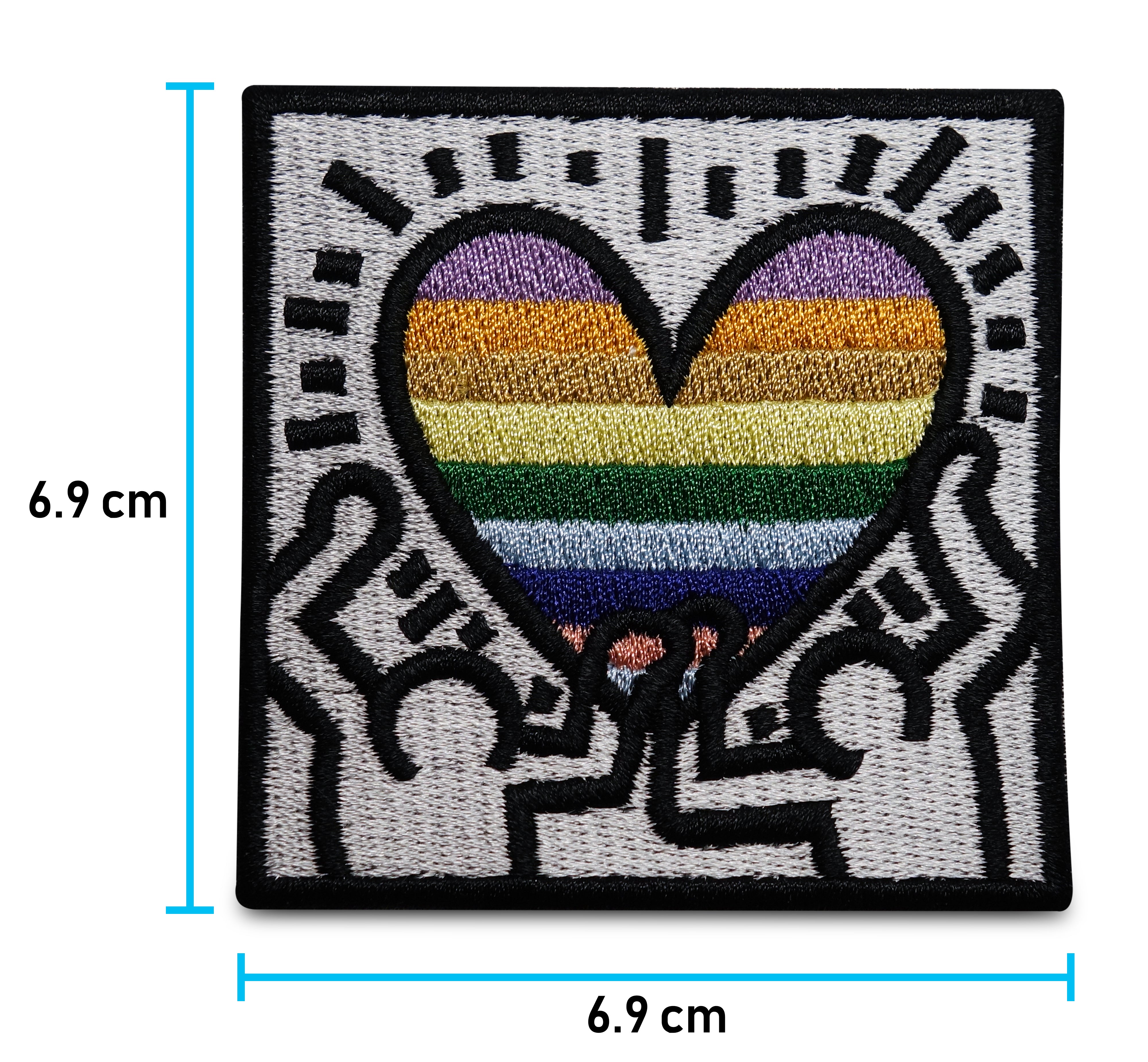 Flicken-Bügelflicken-Aufbügler-Bügelbild-Bügelpatch-bisexuell-bi-Flag-Lebisch-Flagge-Regenbogen-Comic-CSD-LGBTQ