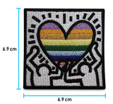 Flicken-Bügelflicken-Aufbügler-Bügelbild-Bügelpatch-bisexuell-bi-Flag-Lebisch-Flagge-Regenbogen-Comic-CSD-LGBTQ
