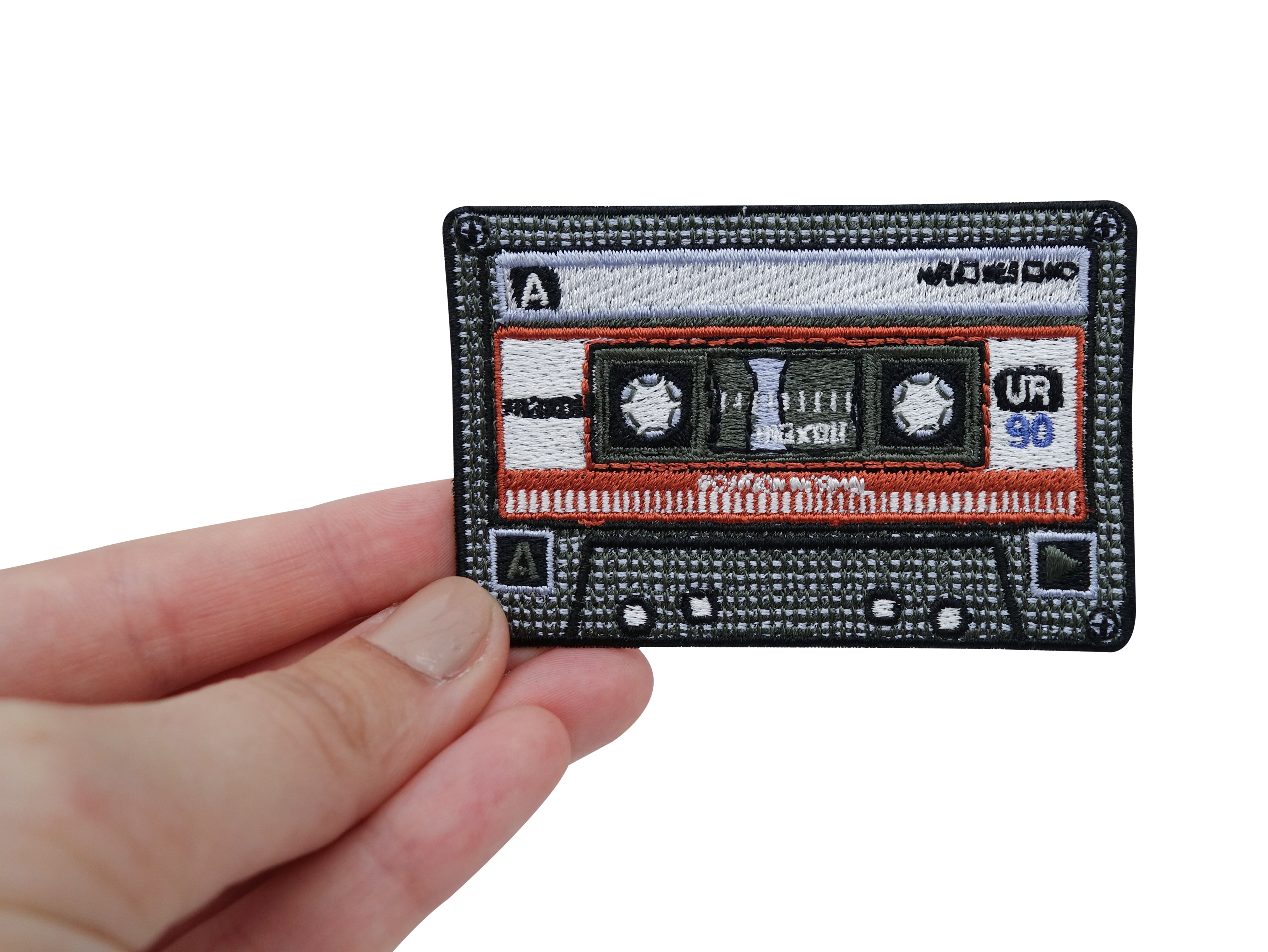 Flicken-Bügelflicken-Aufbügler-Bügelbild-Bügelpatch-Jeansjacke-Vintage-Old-School-Schallplatte-Album-80s-Band