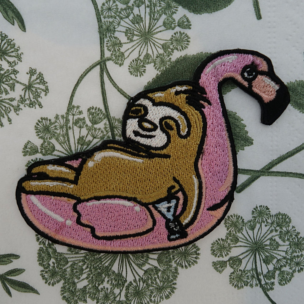 Flicken-Bügelflicken-Aufbügler-Bügelbild-Bügelpatch-Jeansjacke-Tier-Urlaub-Sloth-Costa-Rica-Saufen