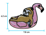 Flicken-Bügelflicken-Aufbügler-Bügelbild-Bügelpatch-Jeansjacke-Tier-Urlaub-Sloth-Costa-Rica-Saufen