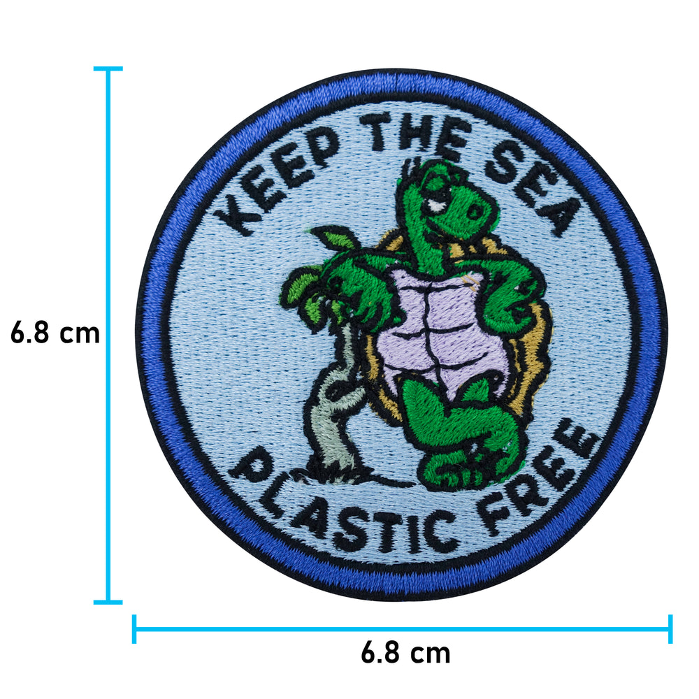 Flicken-Bügelflicken-Aufbügler-Bügelbild-Bügelpatch-Jeansjacke-Erde-Umweltschutz-Öko-Naturschutz-Klimaschutz-Wasser