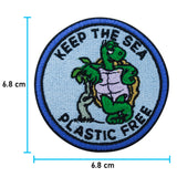 Flicken-Bügelflicken-Aufbügler-Bügelbild-Bügelpatch-Jeansjacke-Erde-Umweltschutz-Öko-Naturschutz-Klimaschutz-Wasser