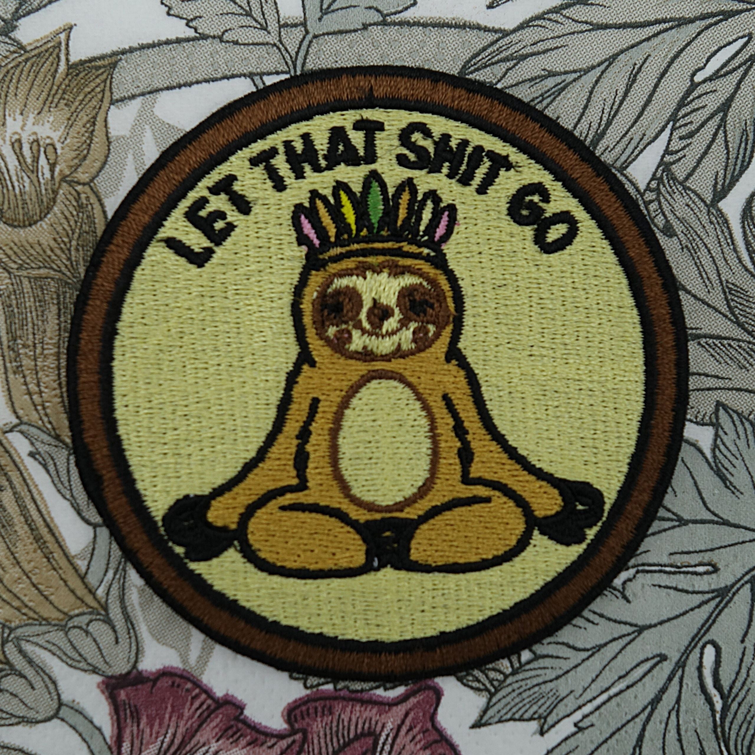 Flicken-Bügelflicken-Aufbügler-Bügelbild-Bügelpatch-Jeansjacke-Yoga-Meditieren-Indianer-Panda-Sloth-Yin-Yang-Costa-Rica
